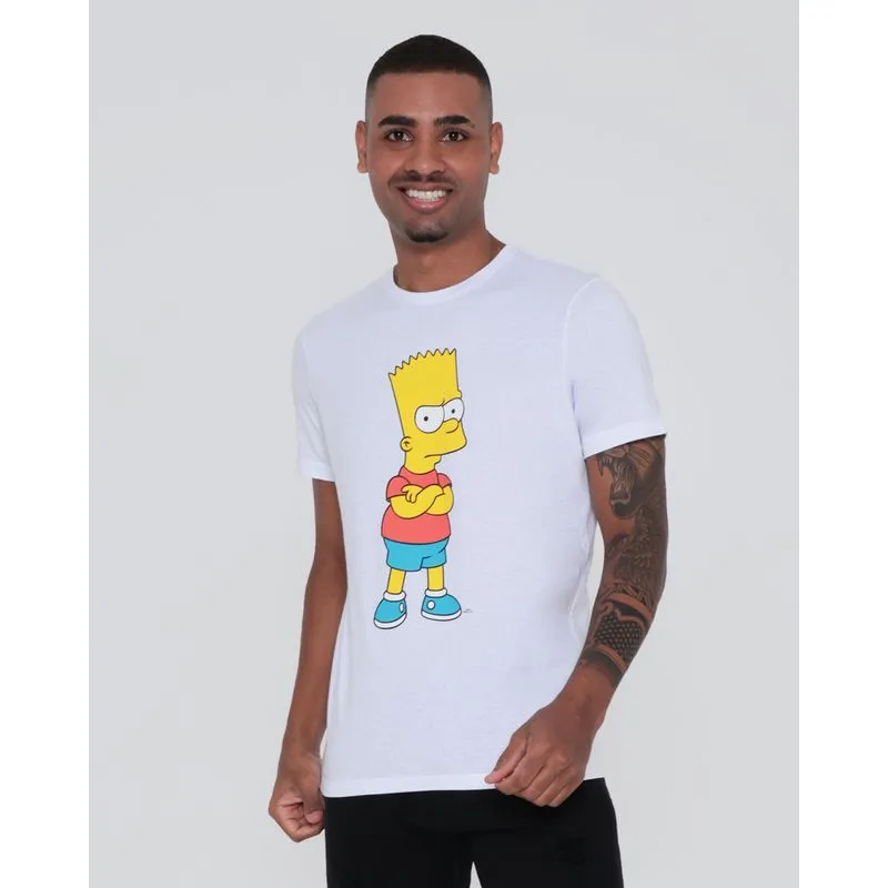Camiseta Masculina Simpsons Branca M