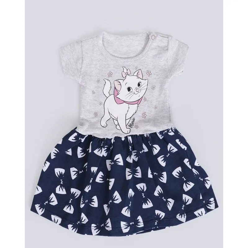 Vestido Bebê Estampa Marrie Disney Cinza G