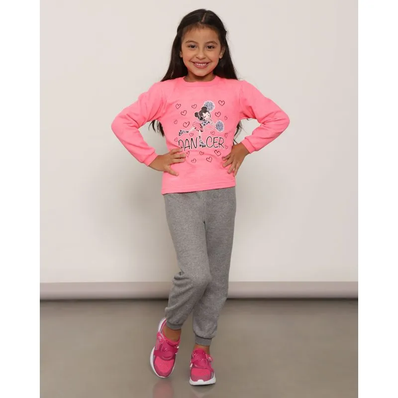 Conjunto Infantil Estampado Rosa Neon 8