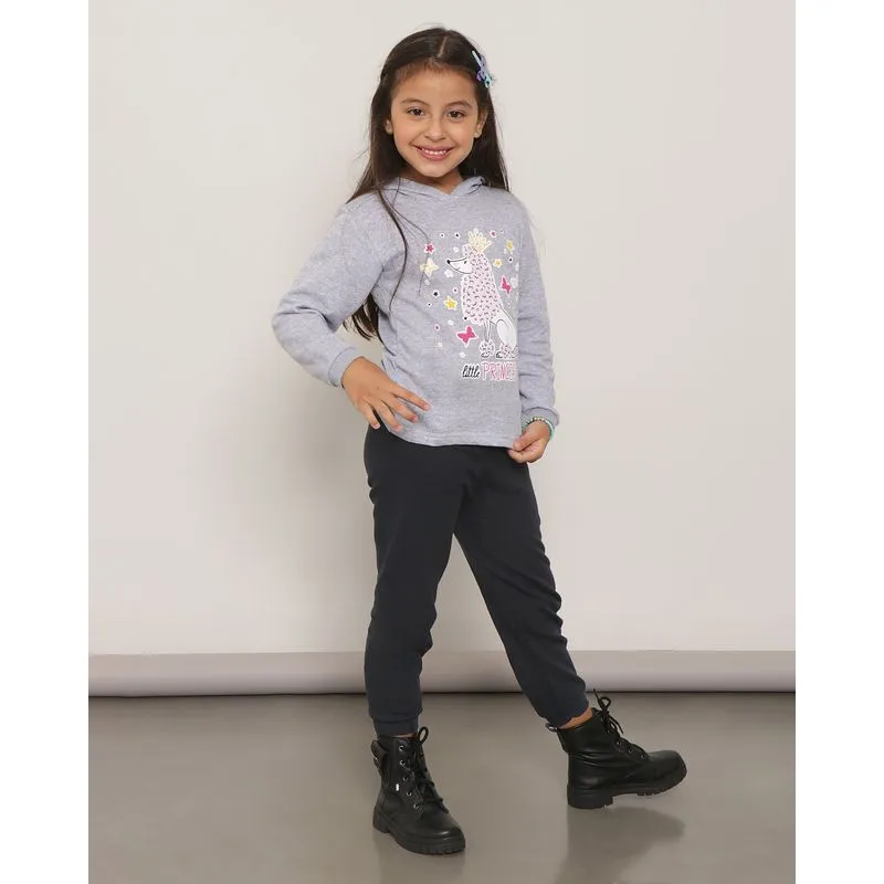 Conjunto Infantil Moletom Estampa Cachorro Cinza 8