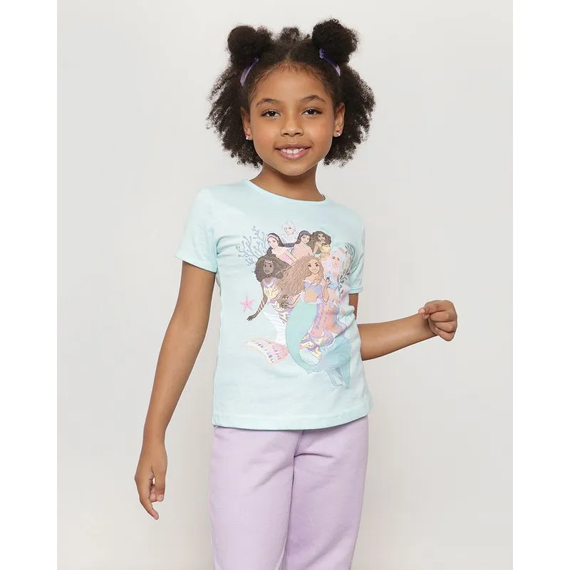 Blusa Infantil A Pequena Sereia Disney Verde Claro 10