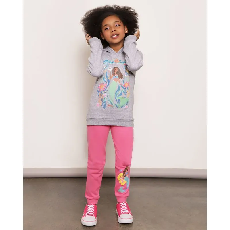 Calça Moletom Infantil Jogger A Pequena Sereia Disney Rosa 12