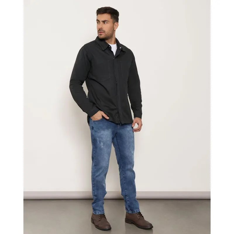 Calça Jeans Masculina Slim Azul 48