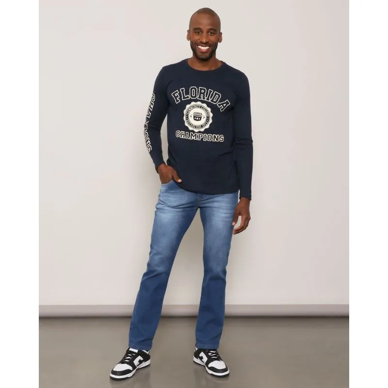 Calça Jeans Masculina Slim Azul 38
