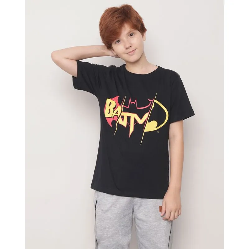 Camiseta Juvenil Com Estampa Batman Preta 16