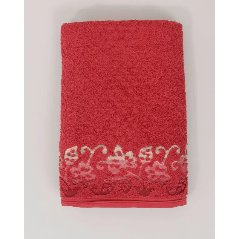 Toalha de Banho Valletex 135cm x 68cm Dakota Vermelha UN