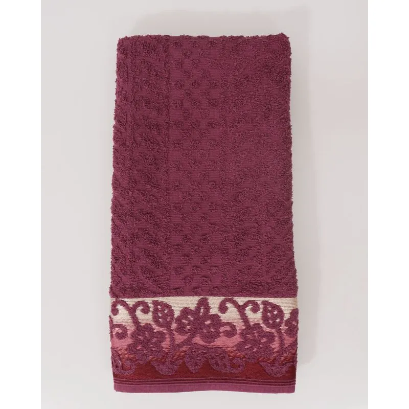 Toalha de Banho Valletex 135cm x 68cm Dakota Vinho UN