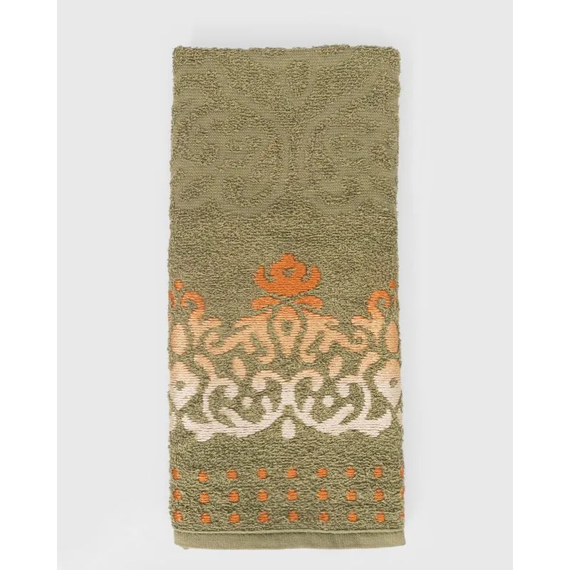 Toalha de Rosto Royale 48cmx70cm Bordada Valletex Verde UN