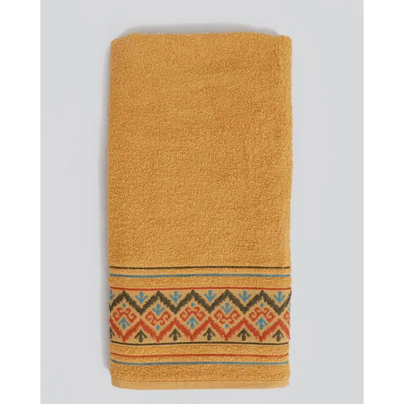 Toalha de Banho Creta 68cm x 135cm Valletex Amarela UN