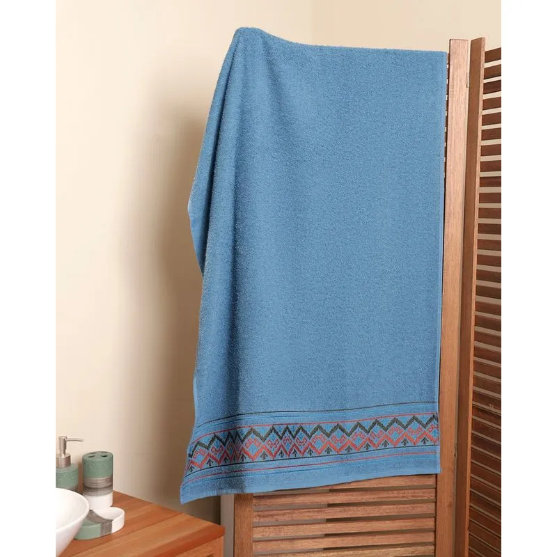Toalha de Banho Creta 68cm x135cm Valletex Azul UN