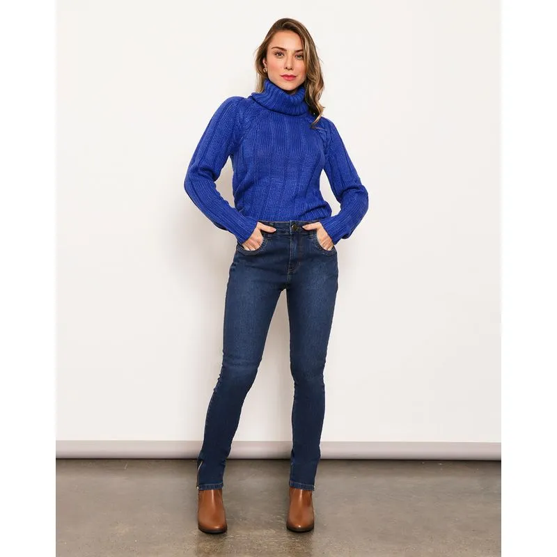 Calça Jeans Feminina Skinny Azul UN