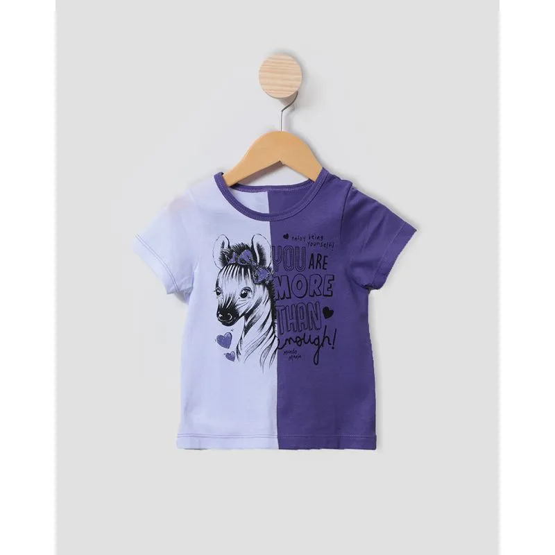 Blusa Bebê Estampa Zebra Bicolor Roxa 3