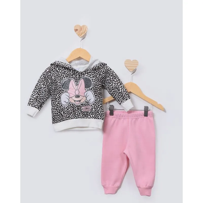 Conjunto Bebê Moletom Minnie Disney Off White M