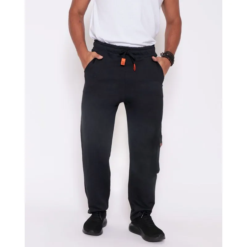 Calça Moletinho Masculina Bolso Cargo Preta GG