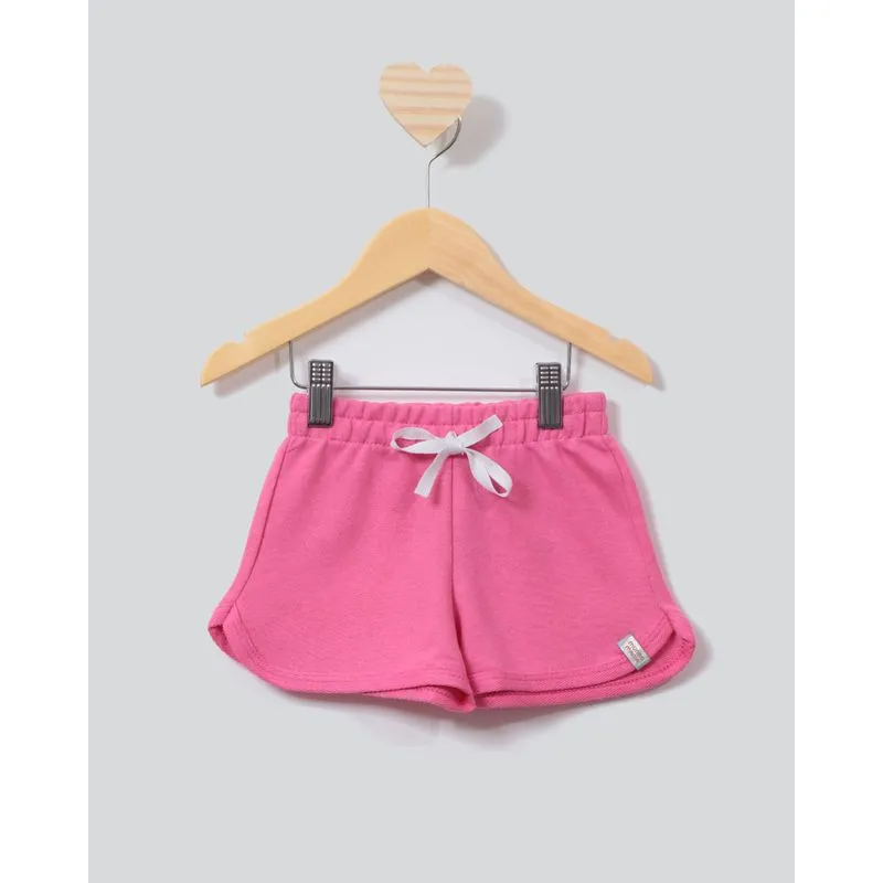 Short Bebê Boxer Moletinho Rosa 2