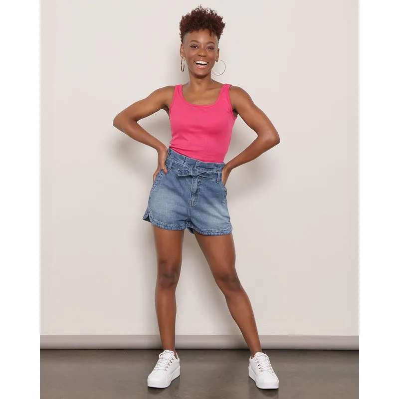 Short Jeans Feminino Clochard Azul 36