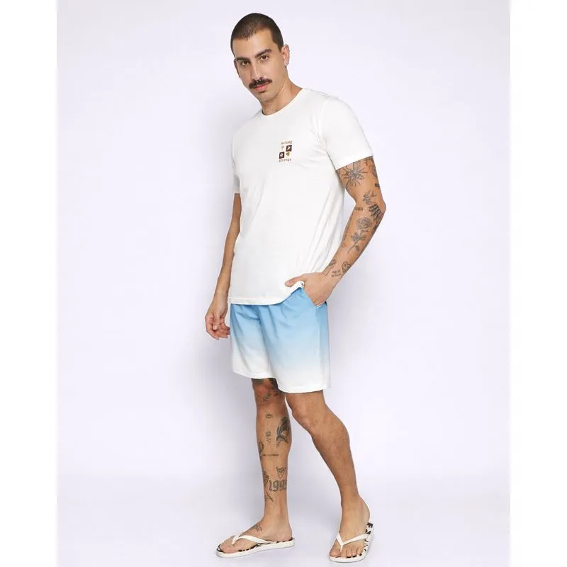 Bermuda Surf Masculina Reta Degradê Azul P