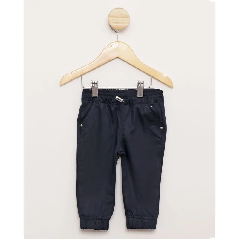 Calça Jeans Color Bebê Jogger Marinho P