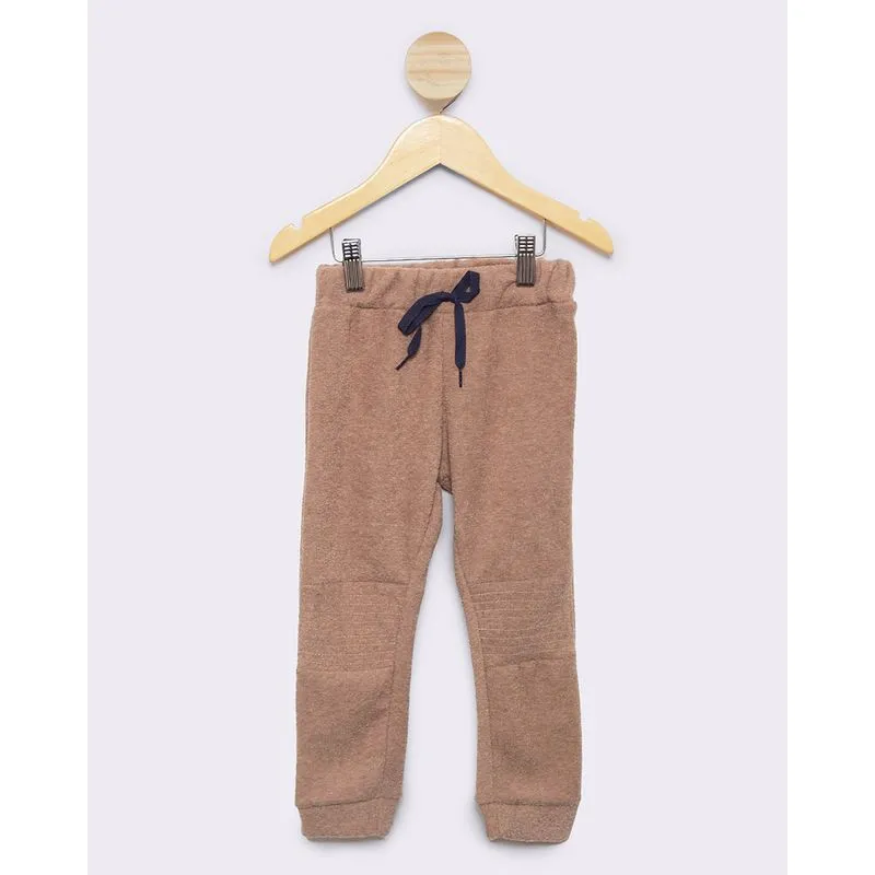 Calça Bebê Jogger Bouclê Bege 1