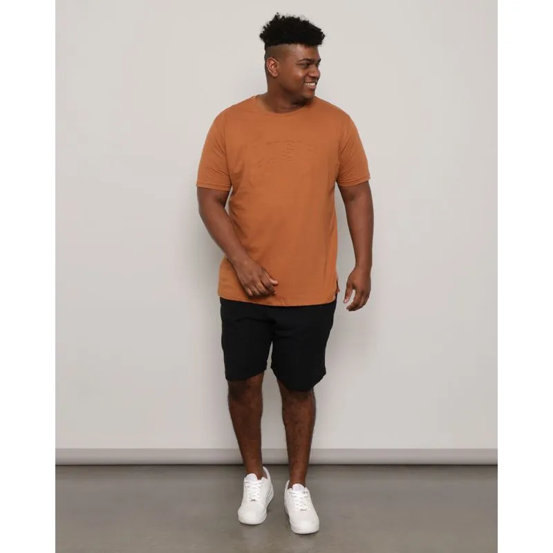 Bermuda Plus Size Masculina Viscose Curta Preta G1