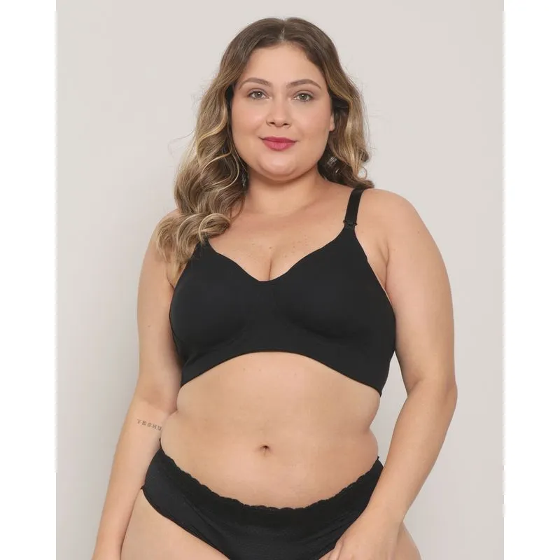 Sutiã Plus Size Avulso Amamentação Preto 46