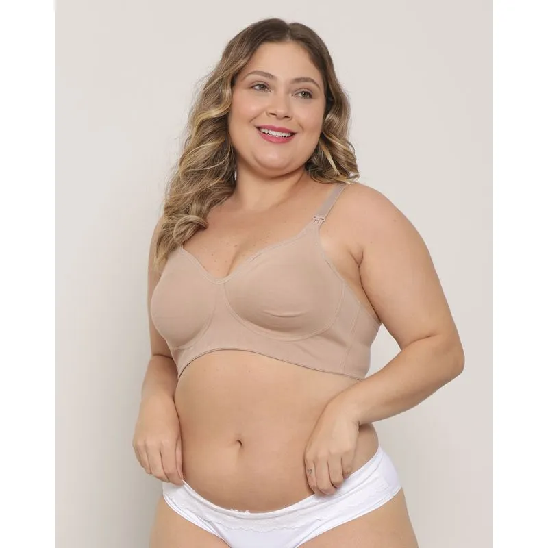 Sutiã Plus Size Avulso Amamentação Bege 48