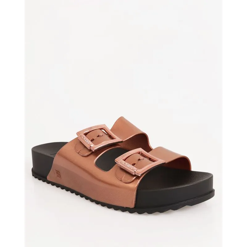 Sandália Rasteirinha Feminina Birken Zaxy Cobre 33/34