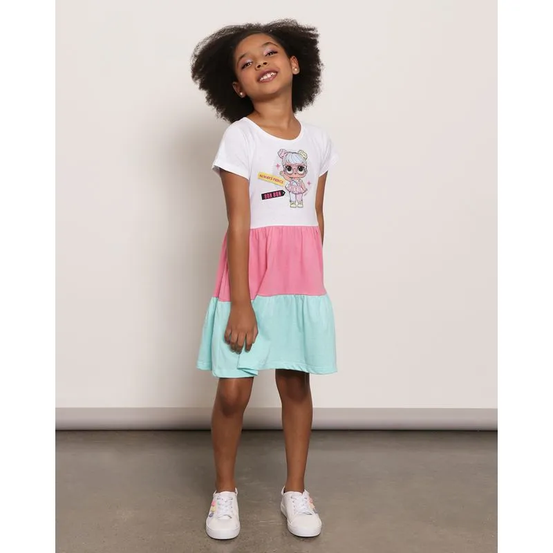 Vestido Infantil Três Marias Lol Surprise Branco 10