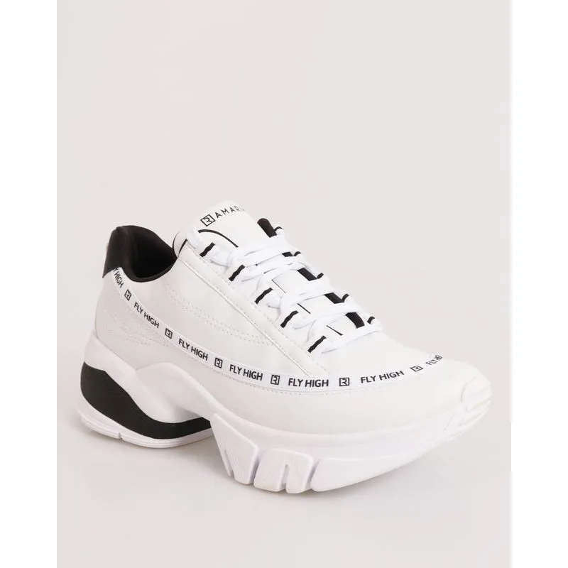 Tênis Feminino Casual Chunky Fly High Ramarim Branco 37