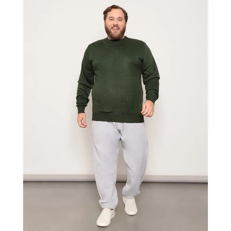 Calça Plus Size Masculino Jogger Sarja Cinza G4