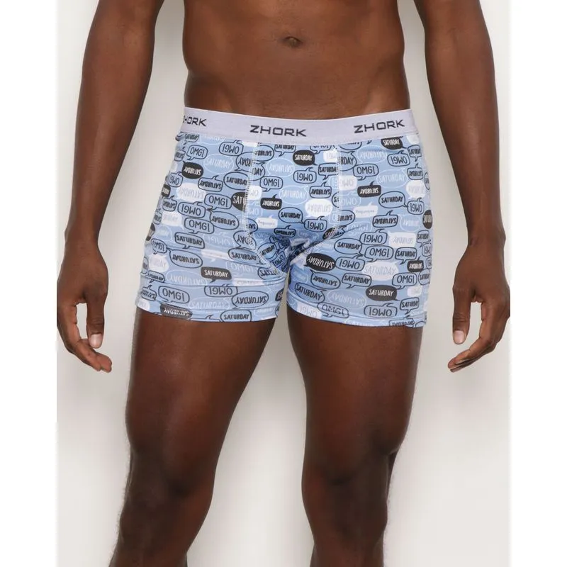 Cueca Masculina Boxer Estampa Balões Azul G