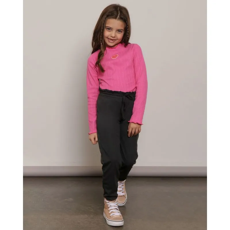 Calça Infantil Crepe Elástico Na Barra Preta 6