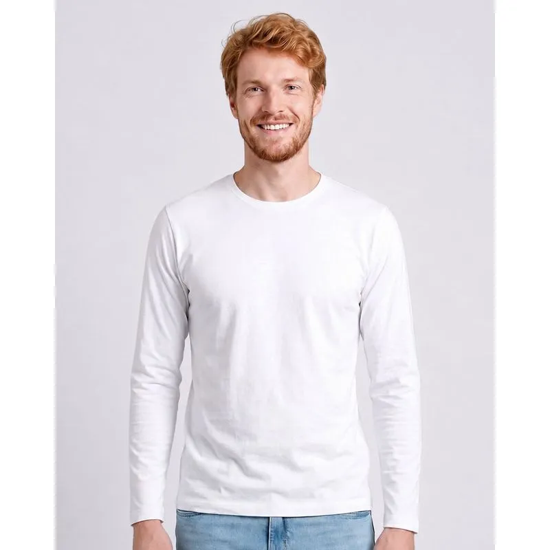 Camiseta Masculina Manga Longa Básica Branca P