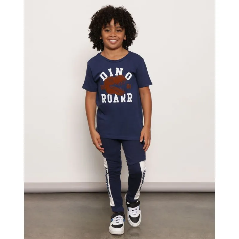 Calça Moletom Infantil Jogger Marinho 4