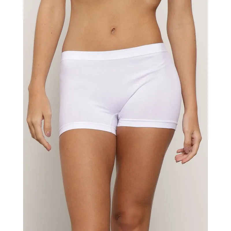 Calcinha Feminina Sem Costura Boxer Zee Rucci Branca P