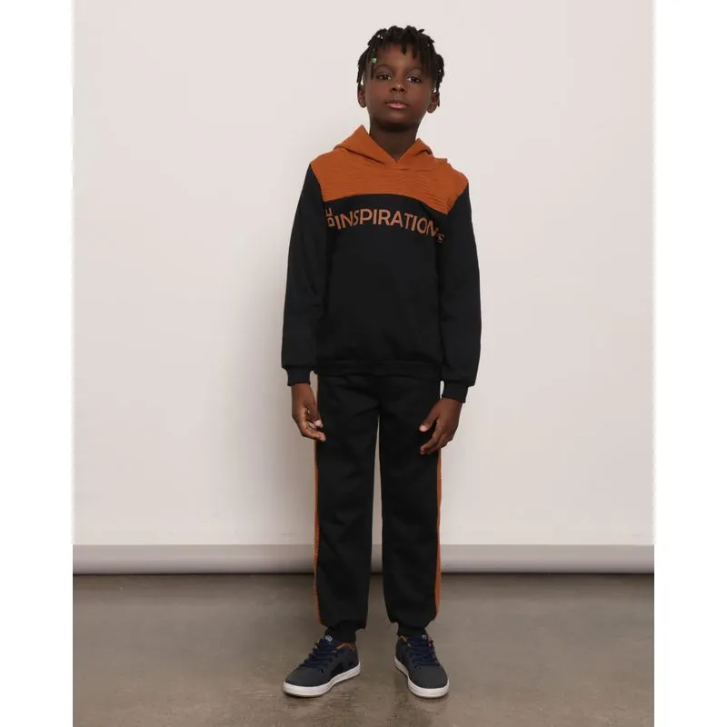 Calça Moletom Infantil Jogger Dino Preto e Marrom 6