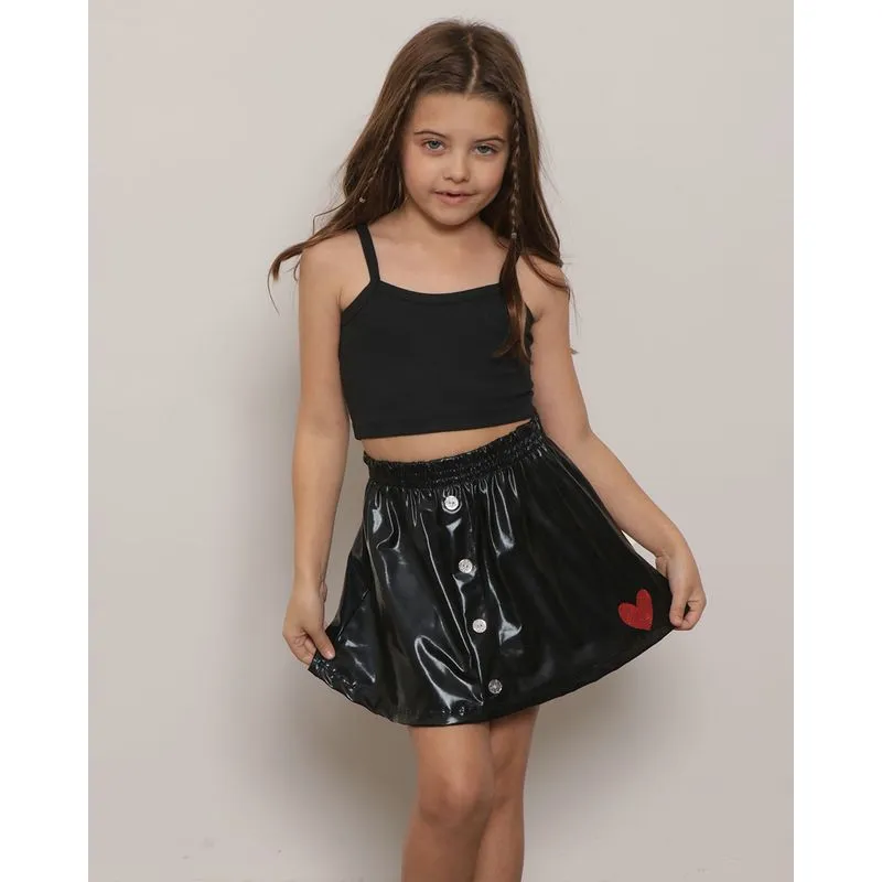 Regata Infantil Cropped Canelada Preto 8