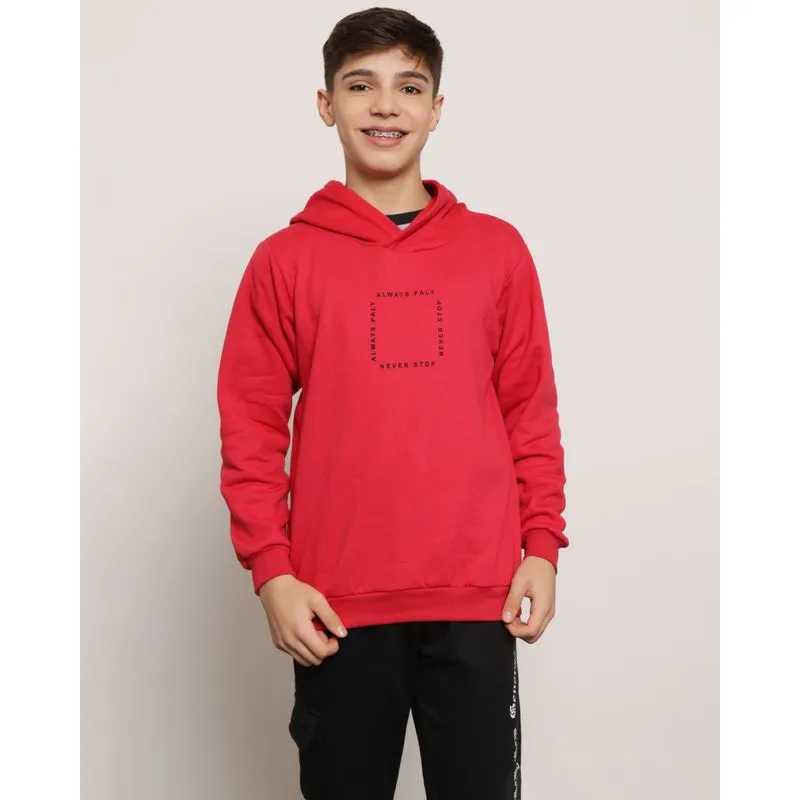 Blusão Moletom Juvenil Estampa Vermelho 10