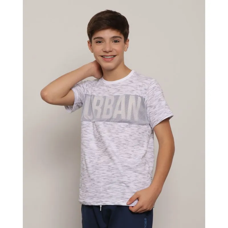 Camiseta Juvenil Flamê Manga Curta Recorte Tela Branca 10