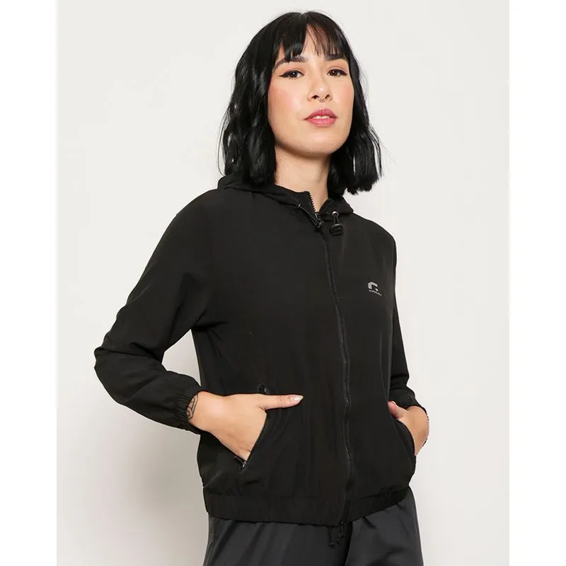 Jaqueta Feminina Fitness Fitter Com Capuz Preta P