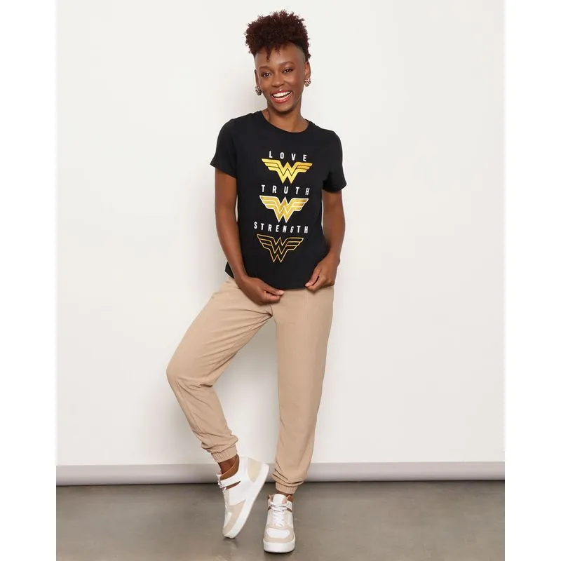 Calça Feminina Jogger Malha Texturizada Bege P