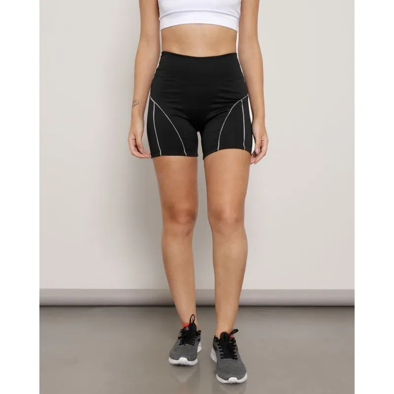Short Feminino Fitness Ciclista Preto P