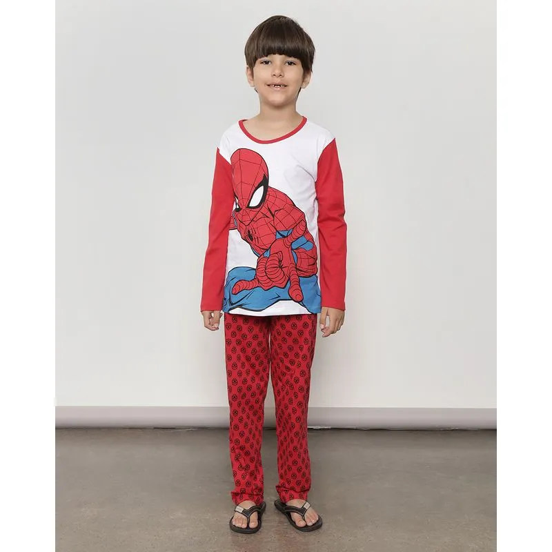 Pijama Infantil Longo Homem Aranha Marvel Vermelho 6