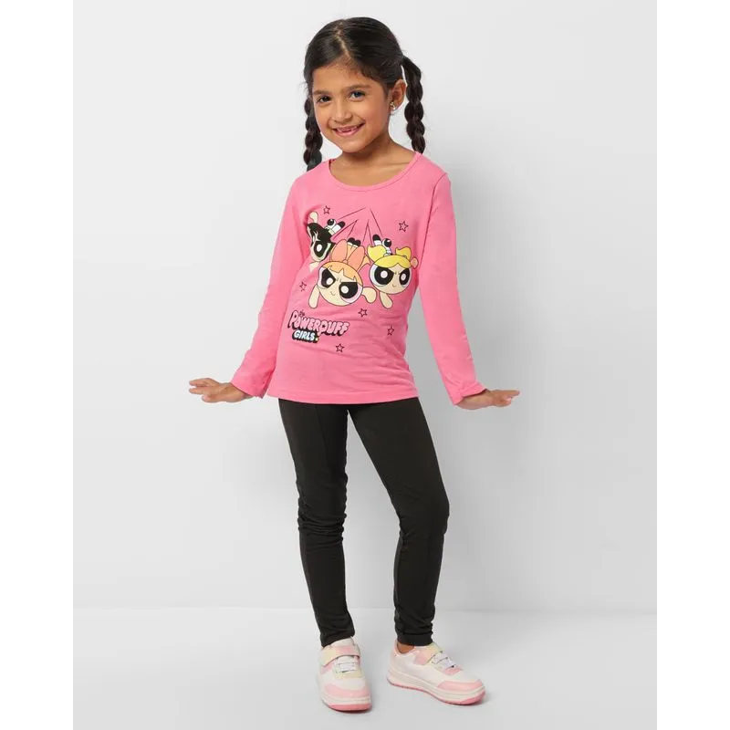 Calça Legging Infantil Peluciada Com Aplicação Preta 10