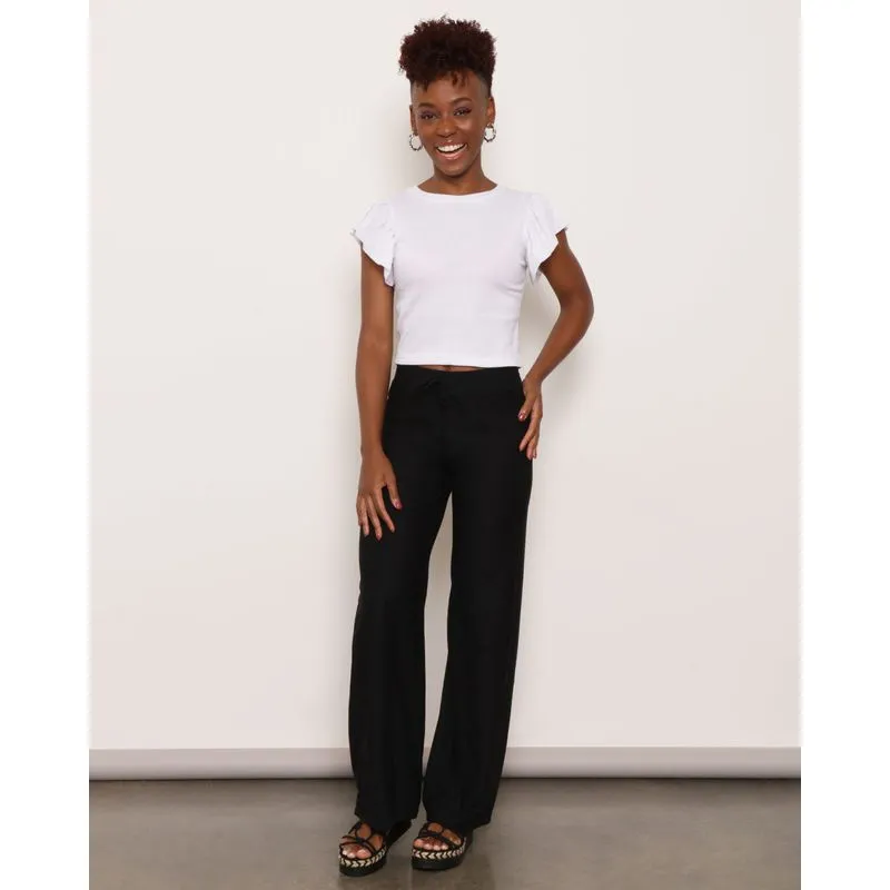 Calça Feminina Pantalona Preta G