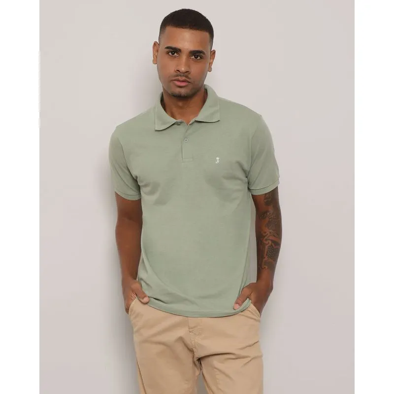 Polo Masculina Manga Curta Piquet Verde P