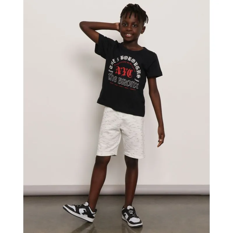 Conjunto Infantil Manga Curta The Bronx Preto 6