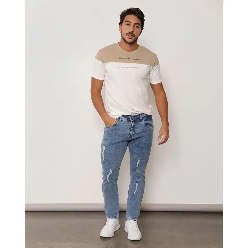 Calça Jeans Masculina Gangster Slim Azul 38