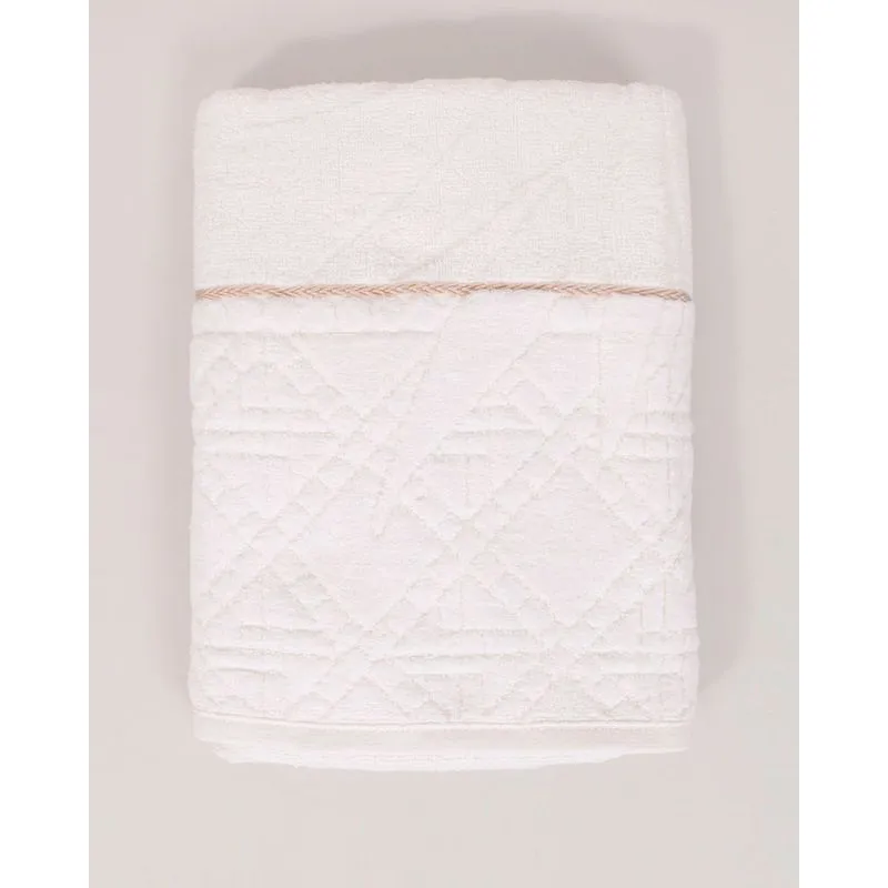 Toalha de Banho Nativa Atlântica 135cmx70cm Fio Penteado Off White UN