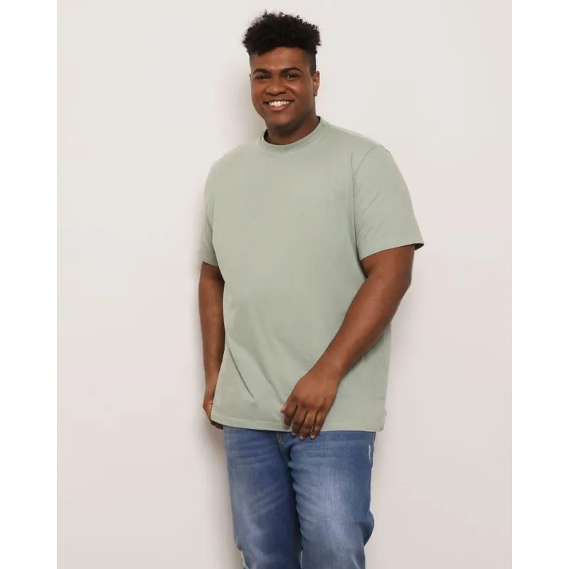 Camiseta Plus Size Masculina Básica Verde G1